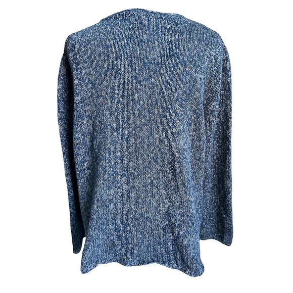 J. Jill‎ Size Large 100% Cotton Heavy Cable Knit Crew Neck Sweater - Picture 3 of 7